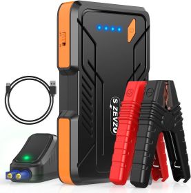 S ZEVZO Jump Starter 1000A Peak Portable Jump Starter for Car (Up to 7.0L Gas/5.5L Diesel Engine) 12V Auto Battery Booster Pack with Smart Clamp Cable