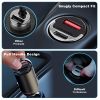 2Pcs 100W USB Type-C Car Charger QC4.0 PD3.0 USB Fast Charging Adapter Dual Port Car Cigarette Lighter Compatible with iPhone14/13/12 IPad Samsung