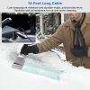 12V Car Electric Heated Ice Snow Scraper Window Ice Remover w/Squeegee 14FT Cable