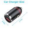 2Pcs 100W USB Type-C Car Charger QC4.0 PD3.0 USB Fast Charging Adapter Dual Port Car Cigarette Lighter Compatible with iPhone14/13/12 IPad Samsung