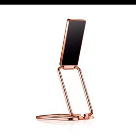 Mobile Phone Holder Folding Ring Buckle Desktop Tablet Retractable (Option: Rose gold)