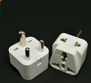 Small South Africa One For Two Conversion Socket (Color: White)