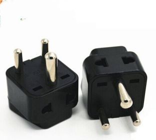 Small South Africa One For Two Conversion Socket (Color: Black)