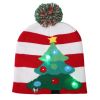 Pom Pom Party Holiday Hats With LED Lights