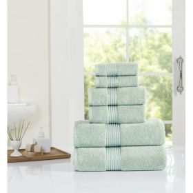 Solid 6-Piece Towel Set (Color: Soft Sea)