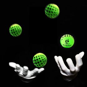 DSJUGGLING 4 Pieces Washable Juggling Balls for Beginners and Professionals Set of 4 100g Each - Soft Easy Juggle Balls, Multiple Practice Juggling Ba (Color: Green Dot)