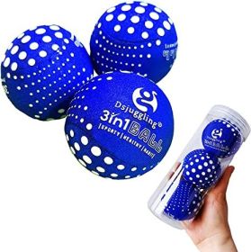 DSJUGGLING 4 Pieces Washable Juggling Balls for Beginners and Professionals Set of 4 100g Each - Soft Easy Juggle Balls, Multiple Practice Juggling Ba (Color: Solid Blue)