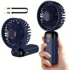 Portable Fan; Handheld Fan Personal Mini Fan 4200mAh Rechargeable With 5 Speeds; Battery Operated Mini Fan With LED Display; 11-21Hs Desk Fan Working