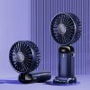 Portable Fan; Handheld Fan Personal Mini Fan 4200mAh Rechargeable With 5 Speeds; Battery Operated Mini Fan With LED Display; 11-21Hs Desk Fan Working