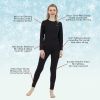 Women Thermal Underwear Long Johns Base Layer Inner Fleece Top Bottom 2 Pieces Sets