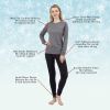 Women Thermal Underwear Long Johns Base Layer Inner Fleece Top Bottom 2 Pieces Sets