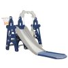 Children Slide Swing Set, 3-in-1 Combination Activity Center Freestanding Slides Playset for Kids Indoor Toddler Climbing Stairs Toy with Basketball H